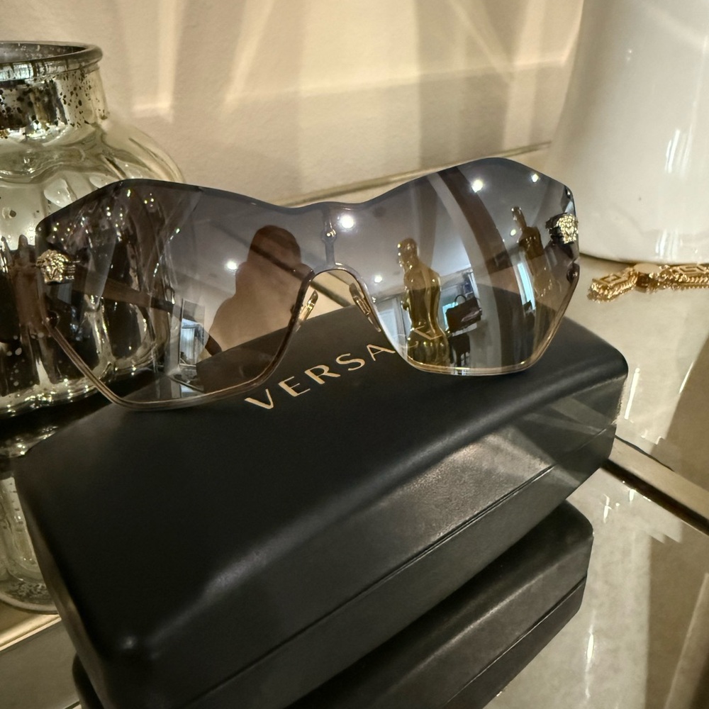 Versace Sunglasses with Silver and Gold Accents